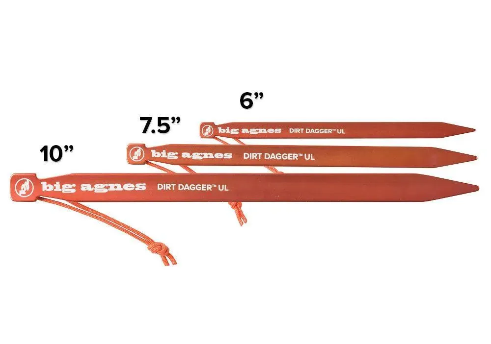 Big Agnes | Dirt Dagger UL Tent Stakes: Pack of 6