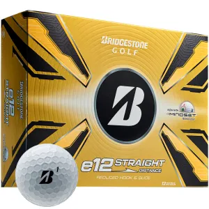 Bridgestone e12 Straight Golf Balls - White - 12 Pack