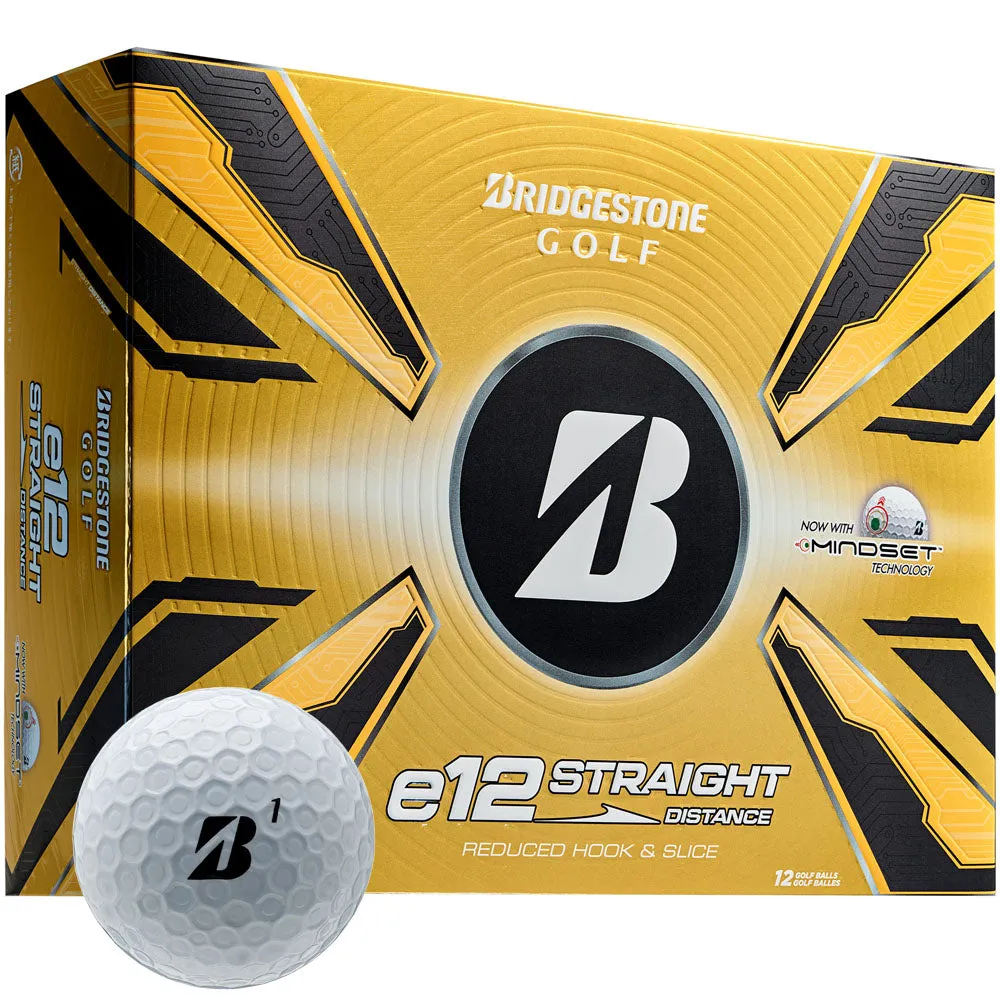 Bridgestone e12 Straight Golf Balls - White - 12 Pack