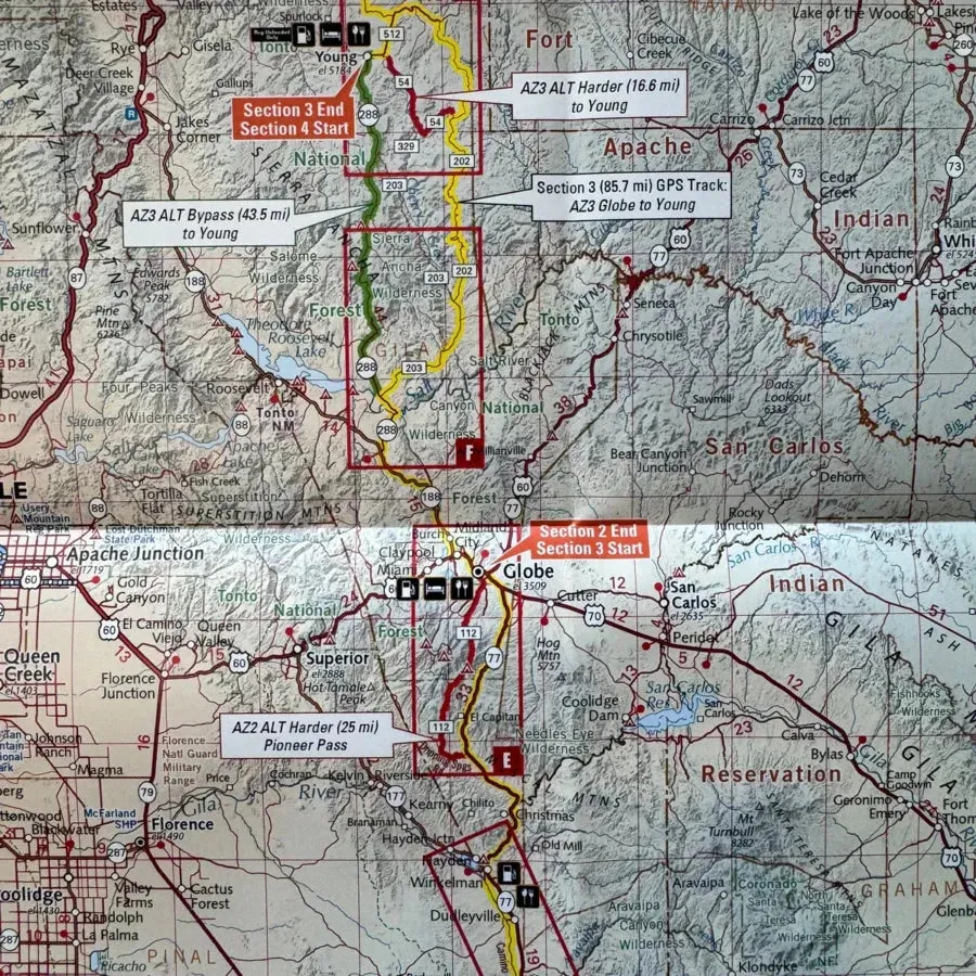 Butler Maps | Arizona Backcountry Discovery Route (AZBDR) Map  V4