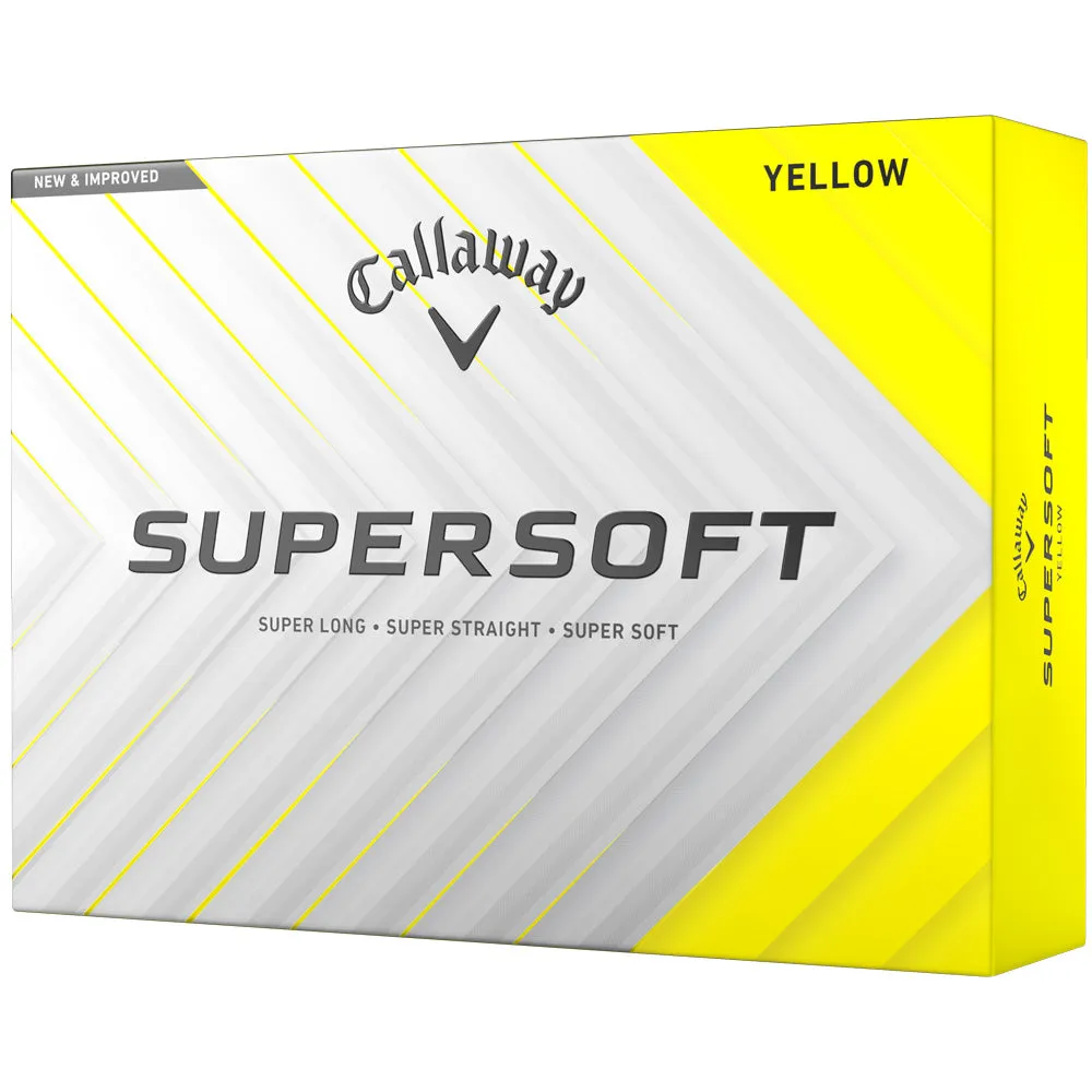 Callaway Supersoft Golf Balls - Yellow - 12 Pack
