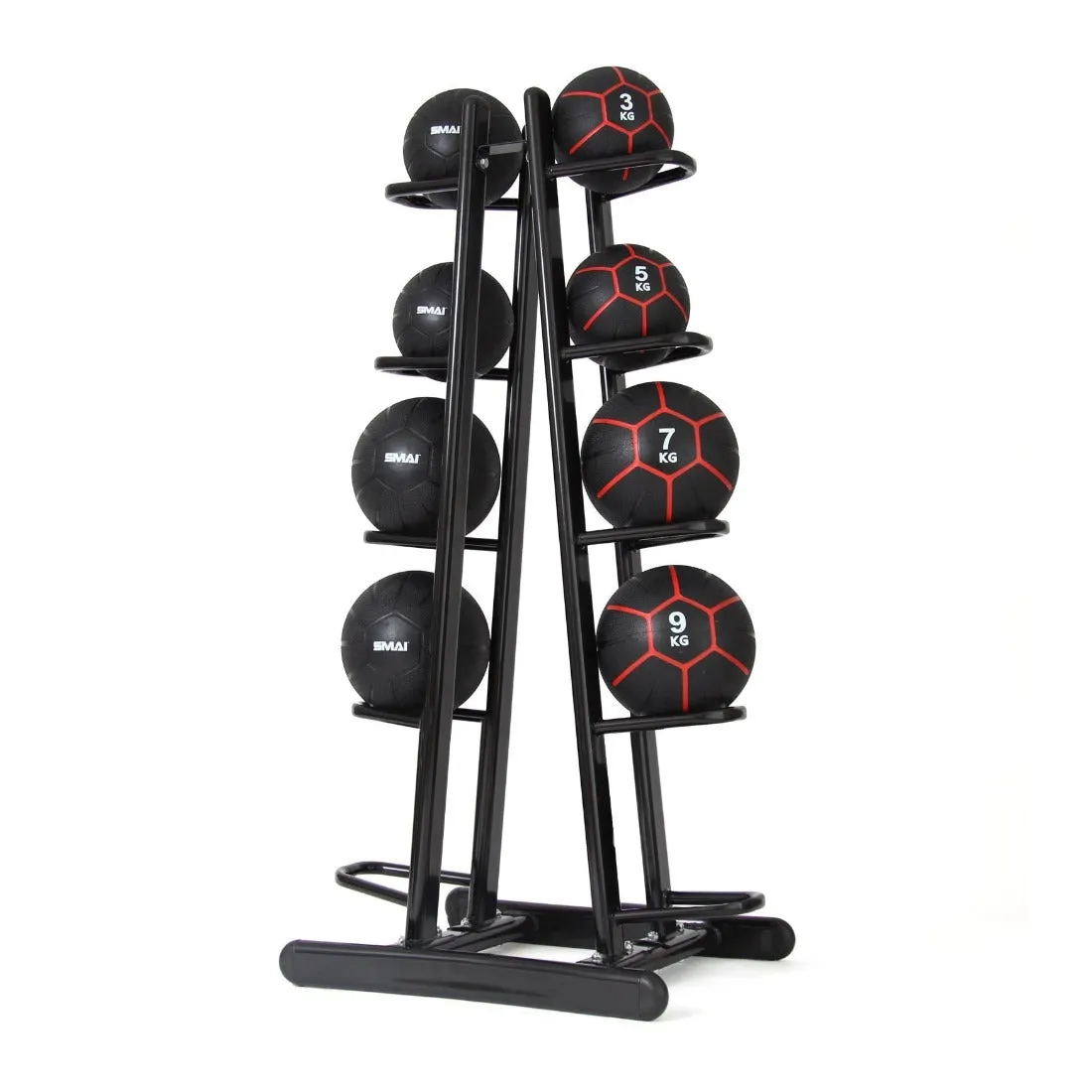 Commercial Medicine Ball Set 48kg with Storage Rack Smai