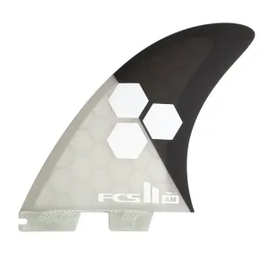 FCS II AM 2 1 Twin Surfboard Fins - Grey Charcoal