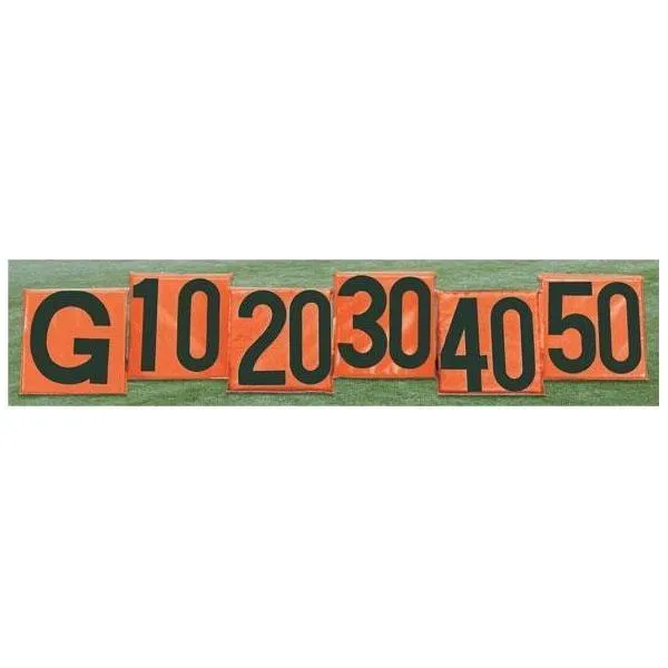 First Team Football Side Line Markers - Black on Orange FT6000SLM