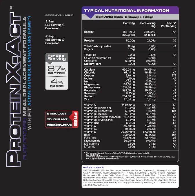 FiT Protein X-Act Pure Protein Shakes(85%) Multi-Protein Formula 2.2kg