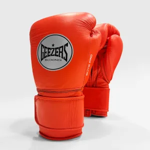 Geezers Elite Pro Training/Sparring Gloves 2.0 - Velcro - Lumi Orange