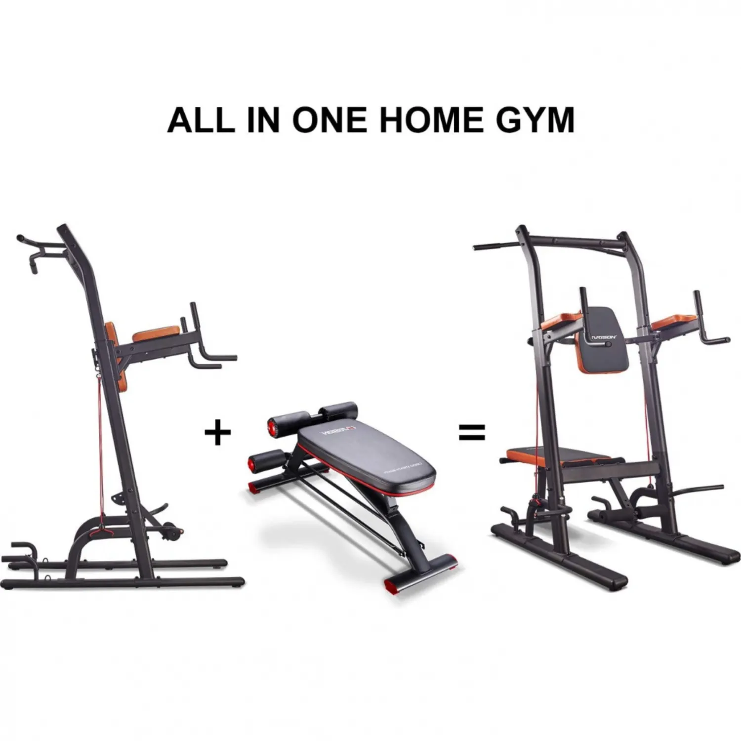 Harison HR-408 VKR Power Tower with Foldable Bench
