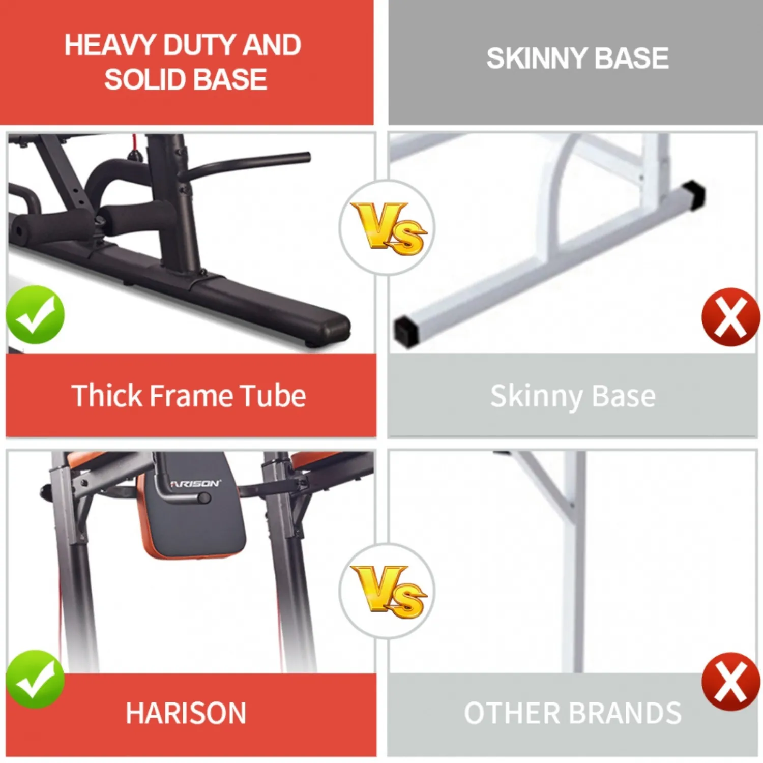 Harison HR-408 VKR Power Tower with Foldable Bench