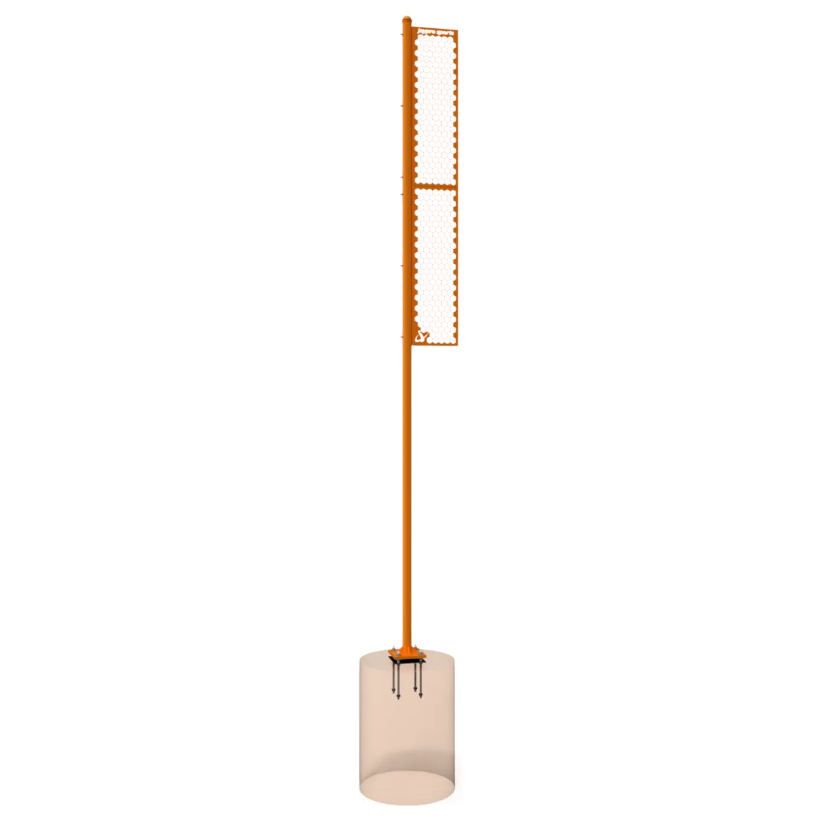 Jaypro Foul Poles - 20' - Softball Professional (Surface Mount) SBFP-200SM