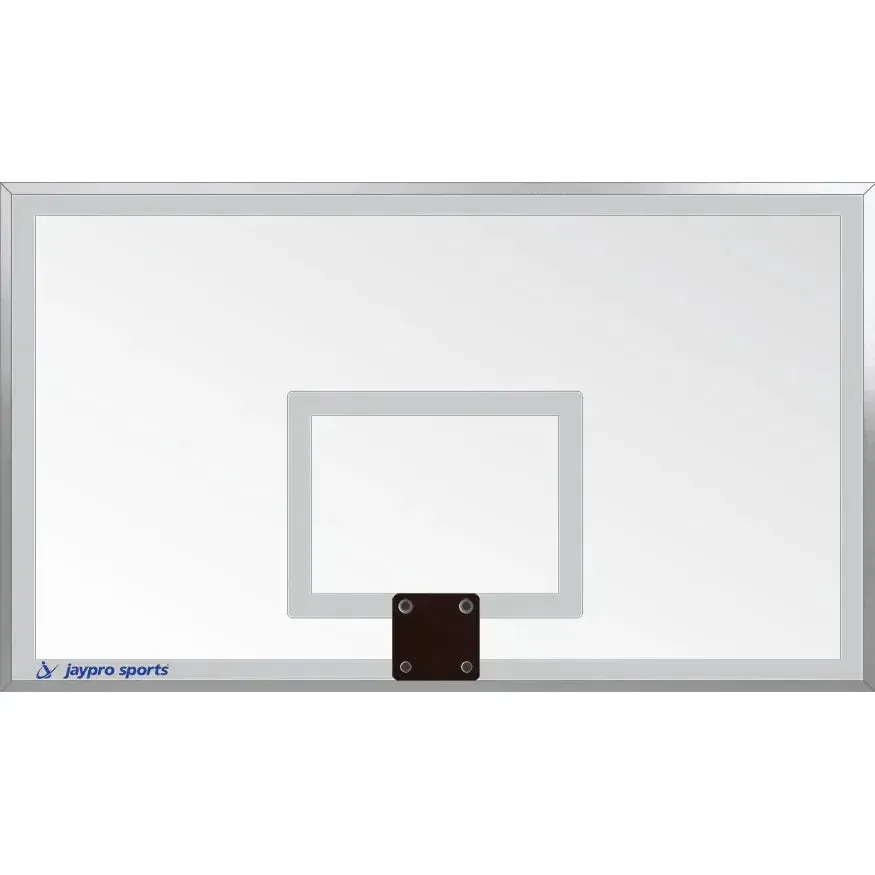Jaypro Titan Basketball System 6"x 6" Pole - 4' Offset w/ Glass Backboard (Surface Mount)