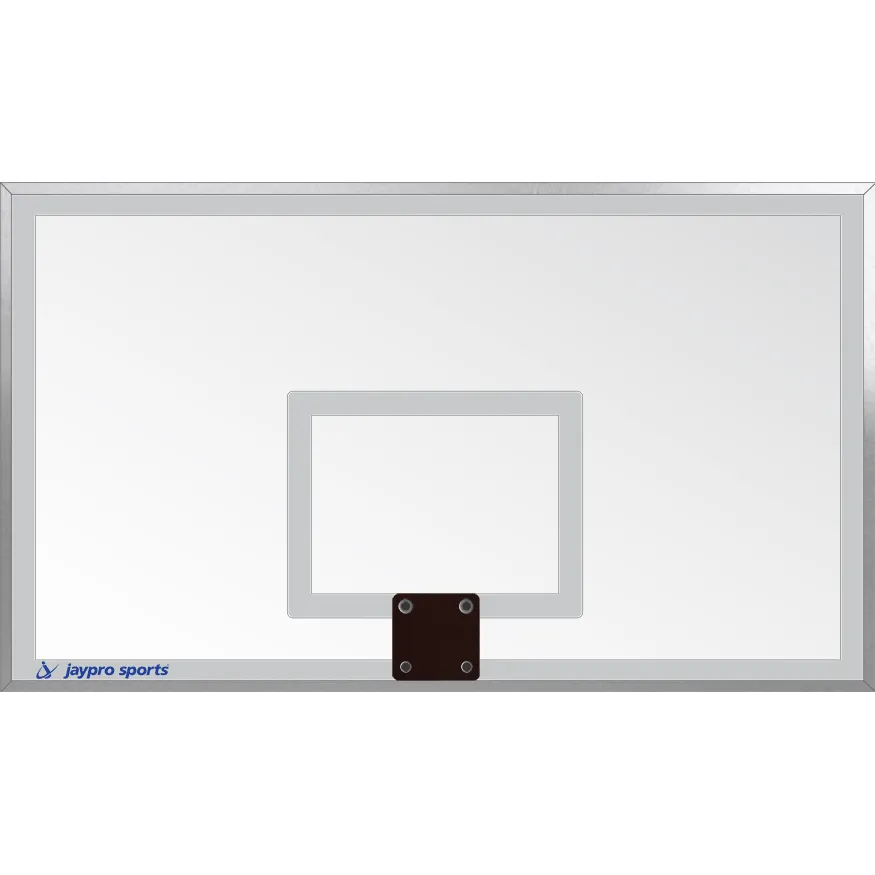 Jaypro Titan Basketball System (6"x 6" Pole with 6' Offset) 72" Glass Backboard