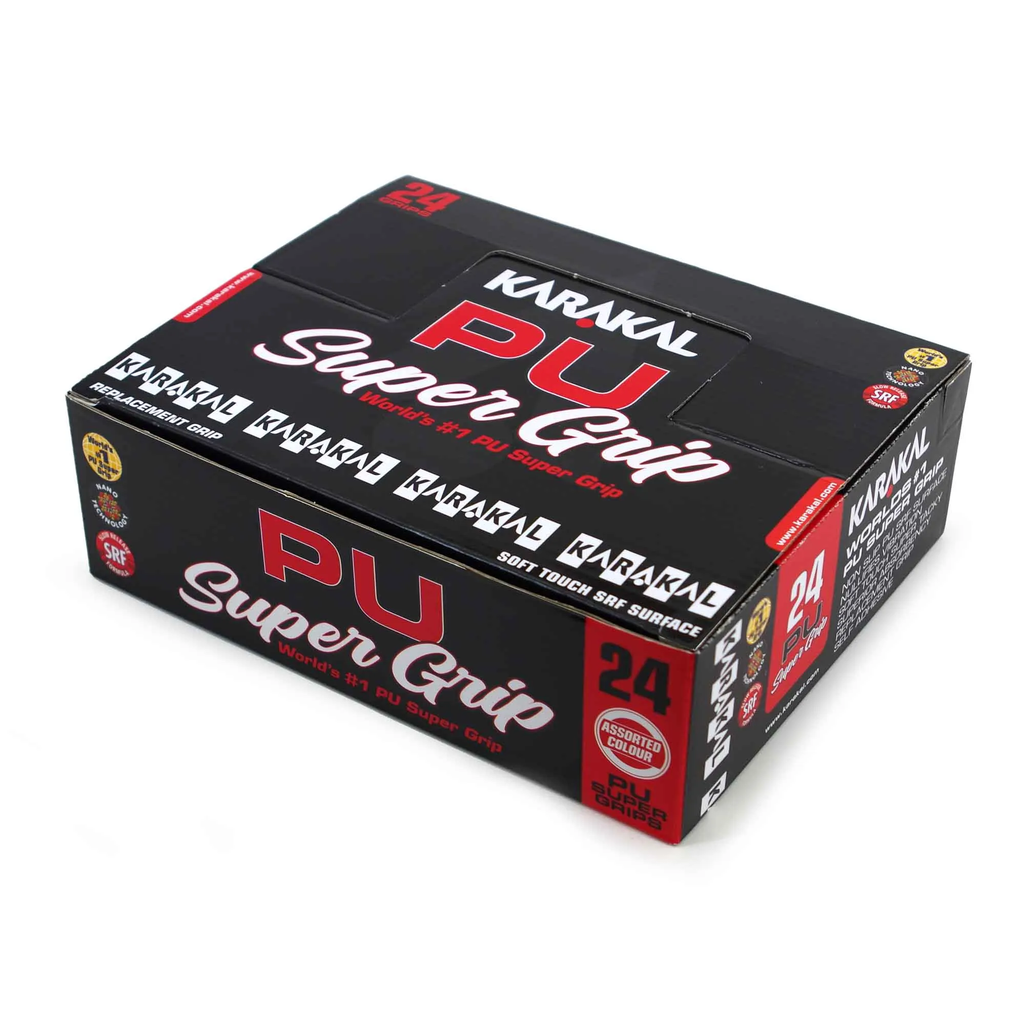 Karakal Assorted Colour PU Super Replacement Grip - 24 pack