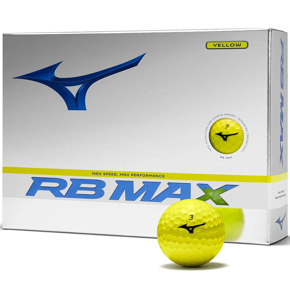 Mizuno RB Max Golf Balls - Yellow - 12 Pack