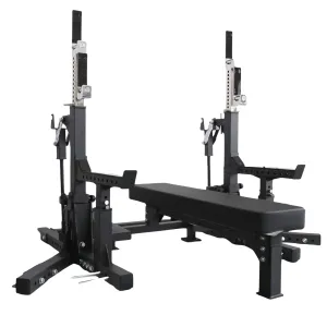 Muscle Motion IPF Commercial Powerlifting Rack Bench Press Combo Rack