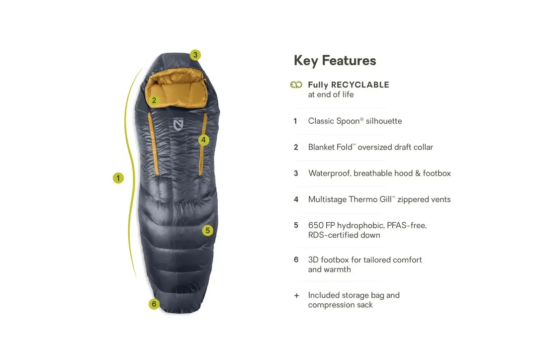 NEMO | Disco Mens Endless Promise Down Sleeping Bag 15F