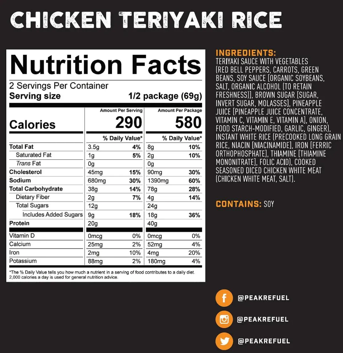 Peak Refuel | Chicken Teriyaki Rice
