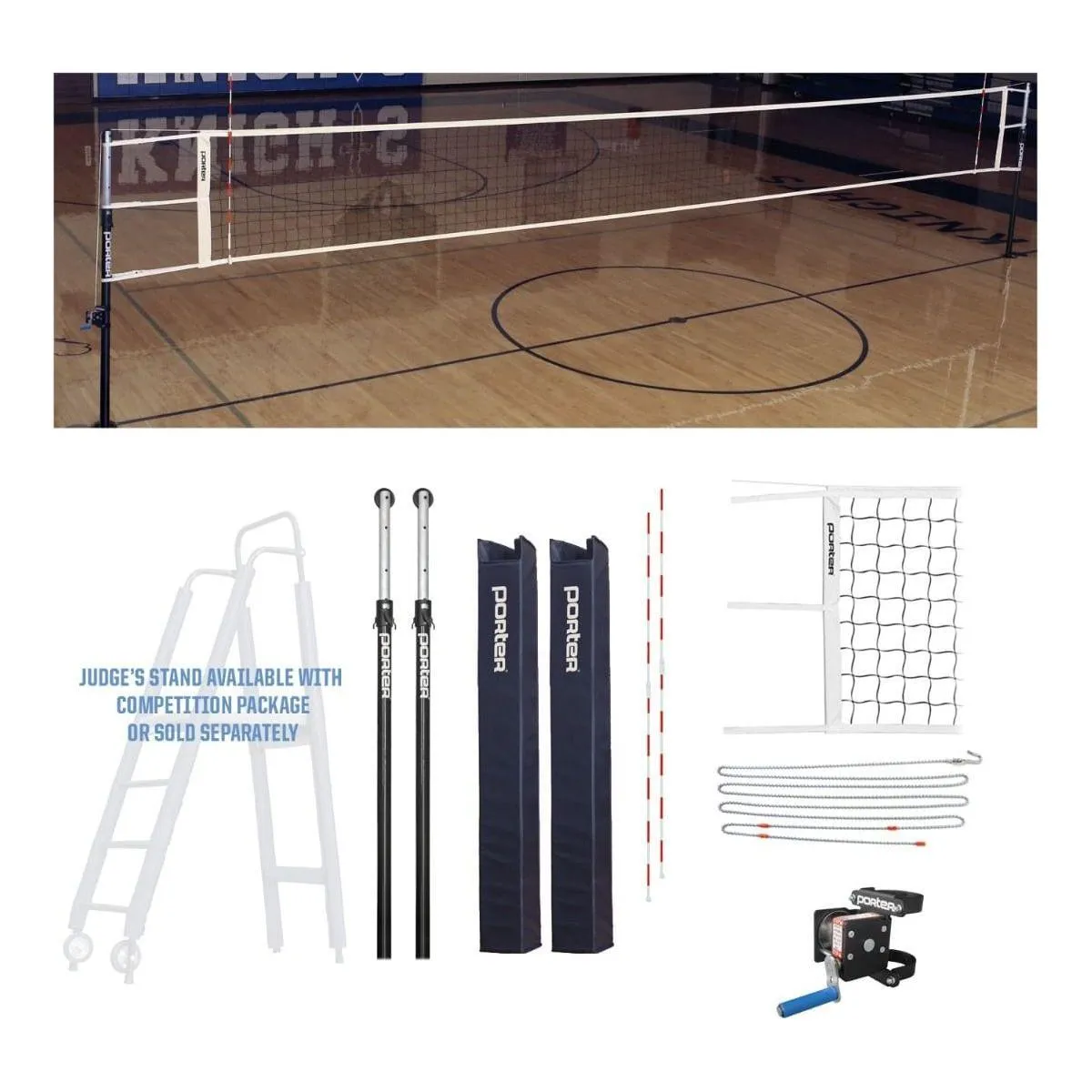 Porter Powr Hybrid Volleyball End Standards w/ Pads 10939
