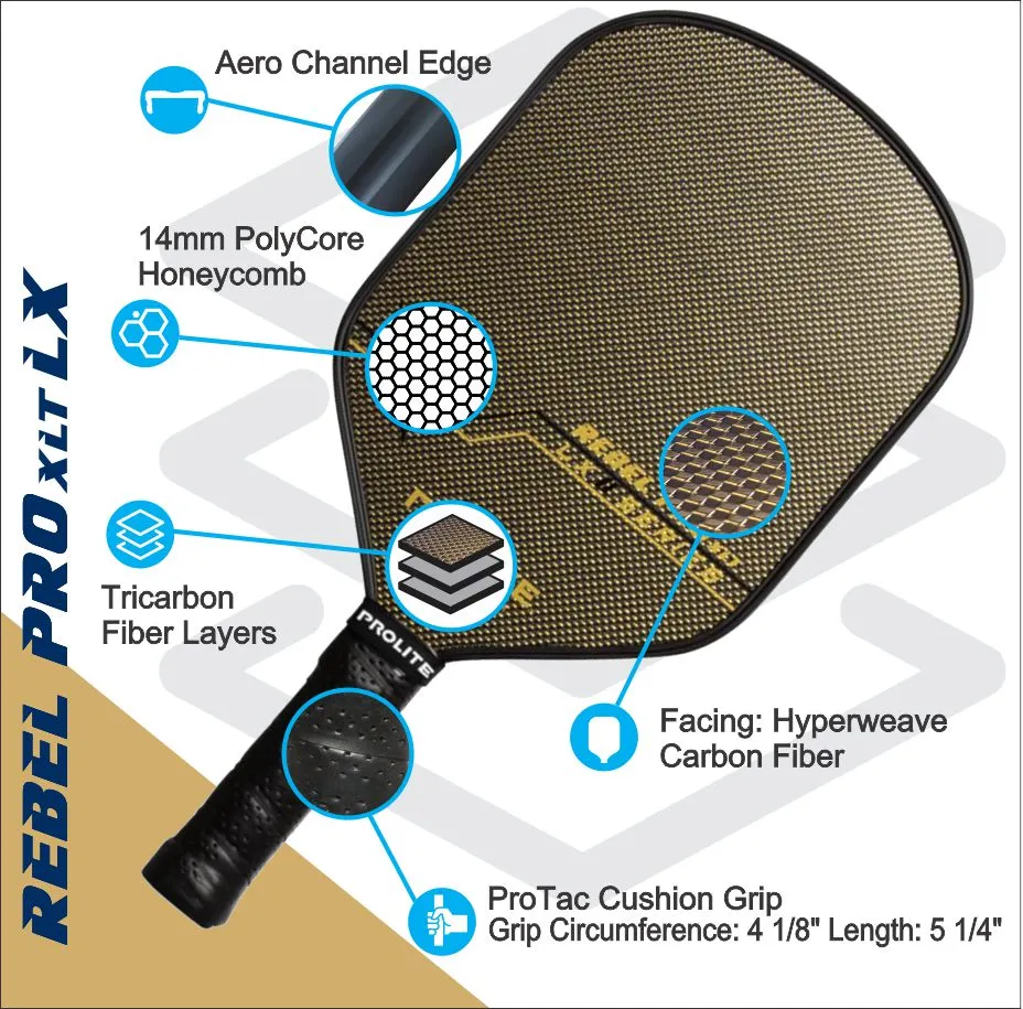 Prolite Rebel Pro XLT LX Pickleball Paddle