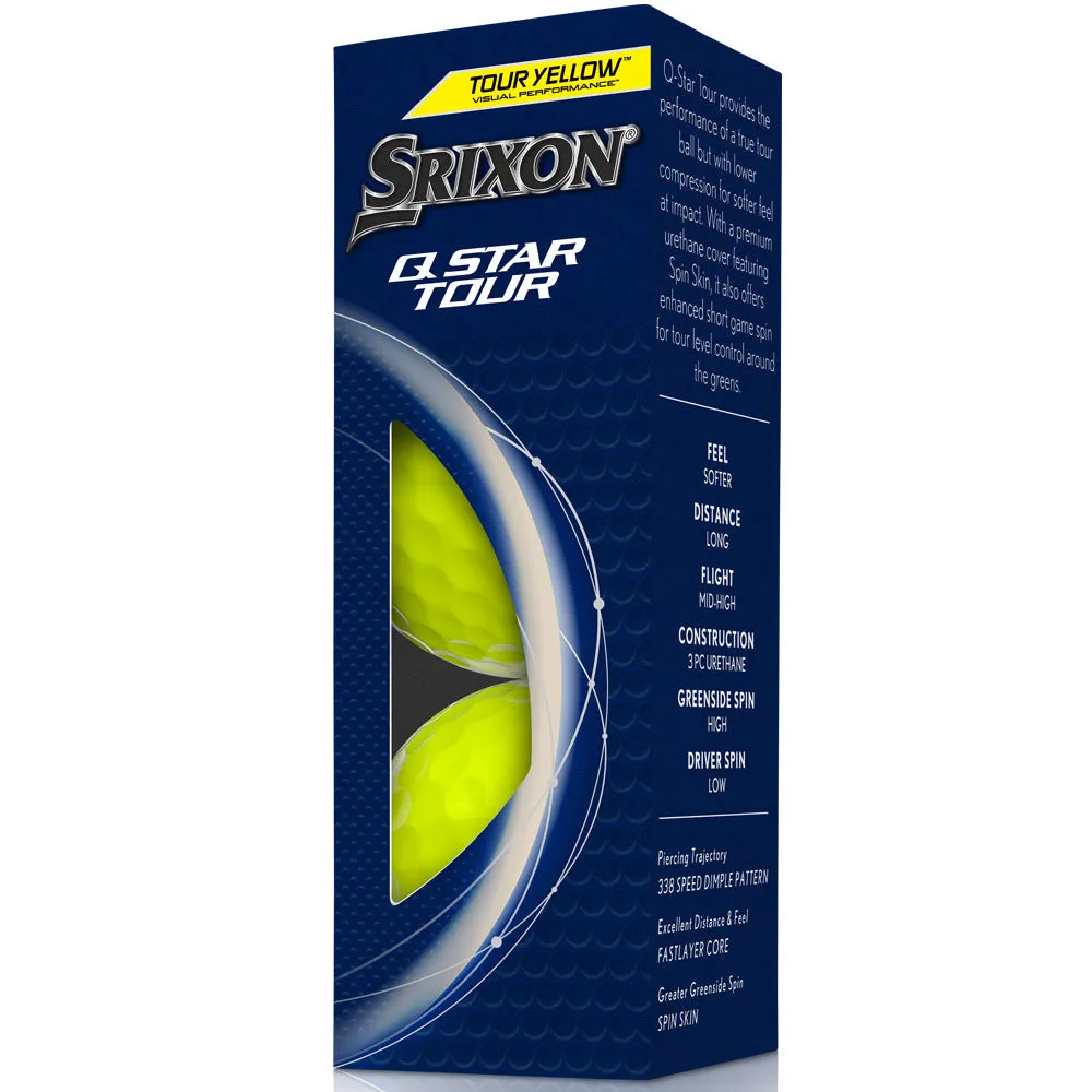 Q-STAR Tour Golf Balls - Tour Yellow - 12 Pack