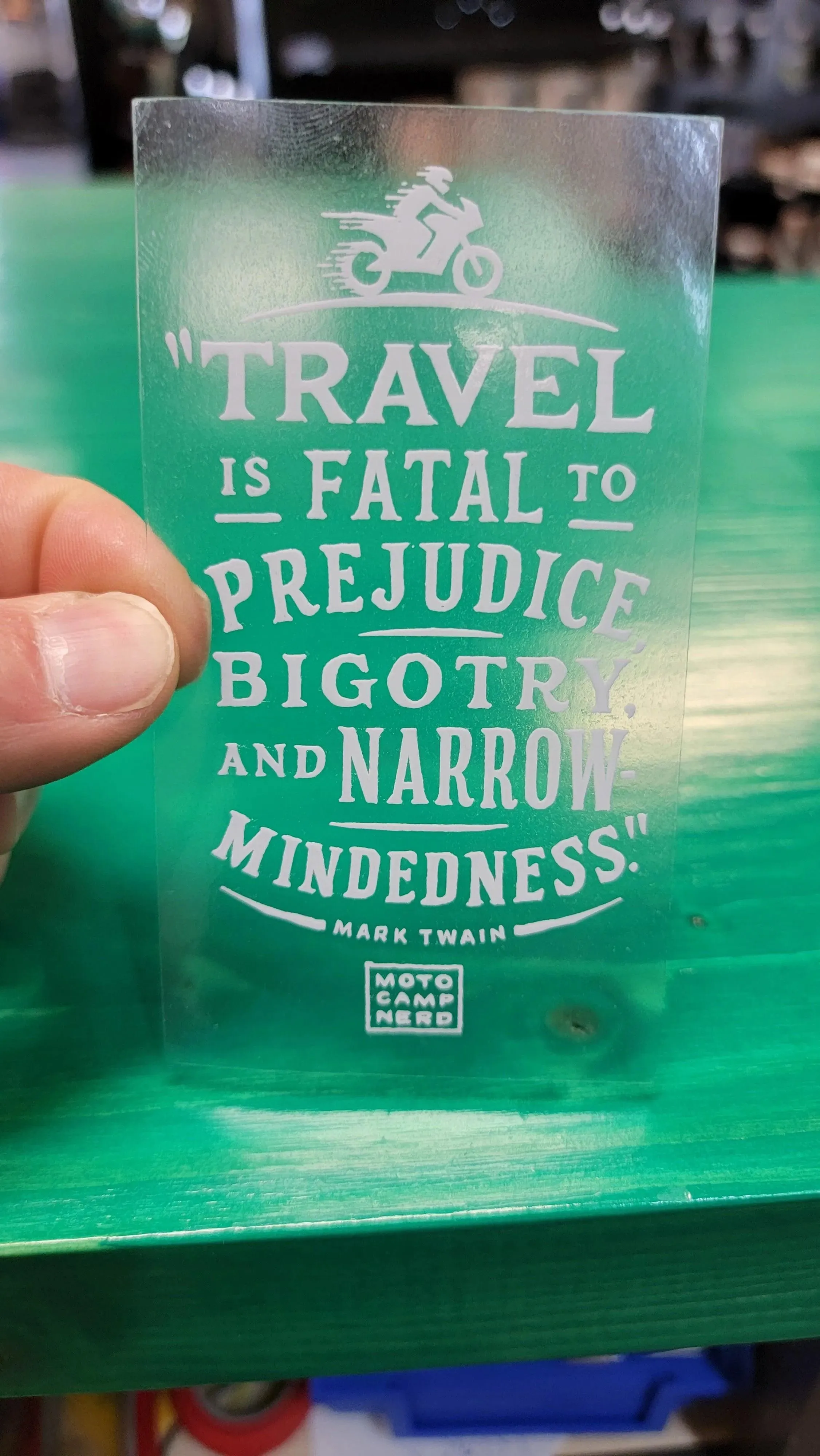 "Travel is Fatal" Moto Sticker