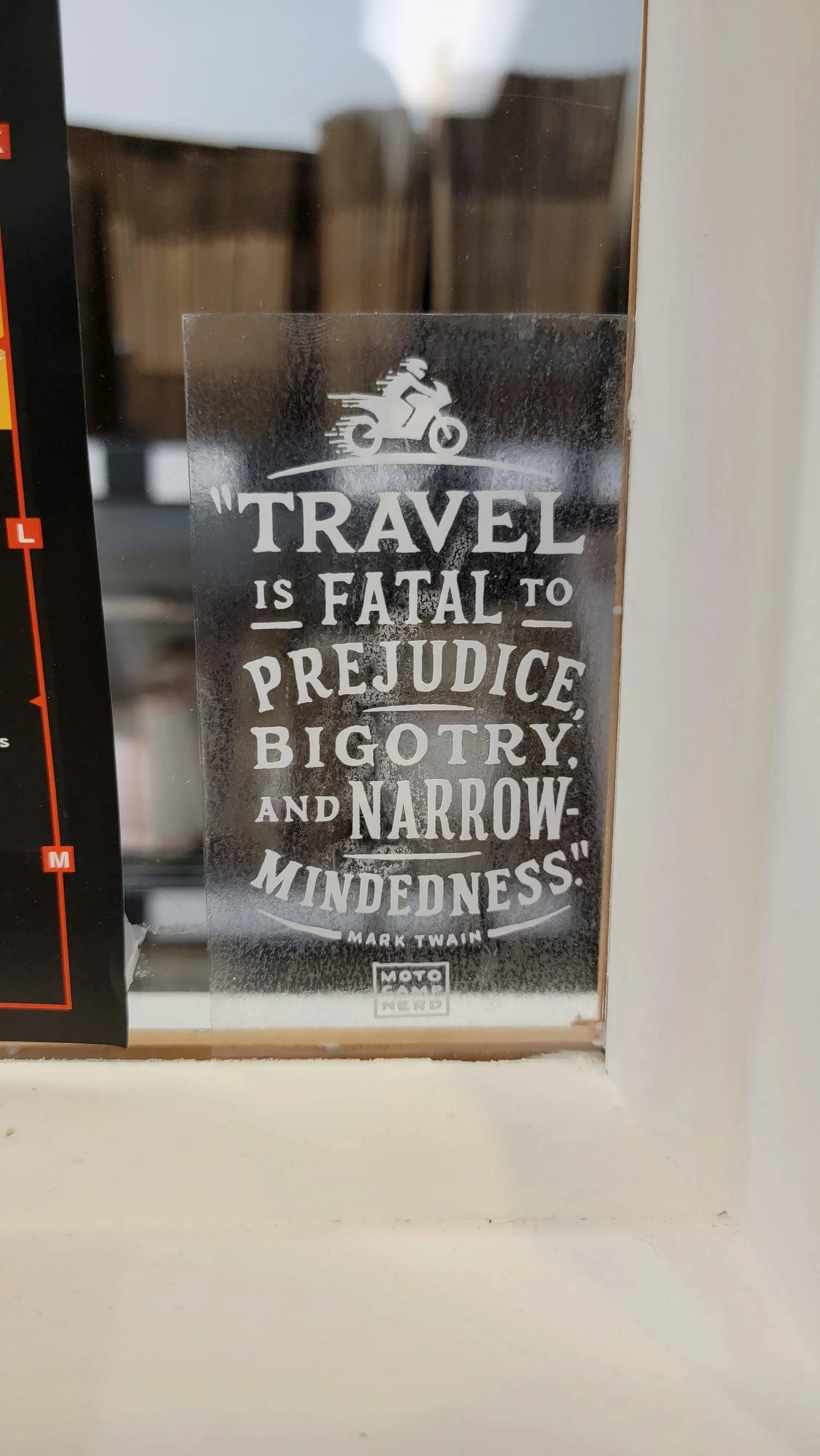 "Travel is Fatal" Moto Sticker