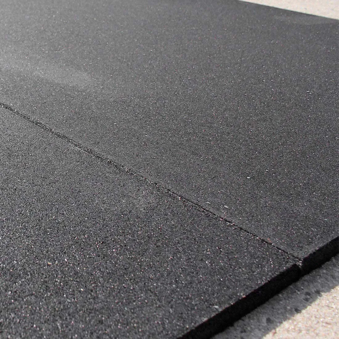 Rubber Gym Flooring Tile - 15mm - Black Smai