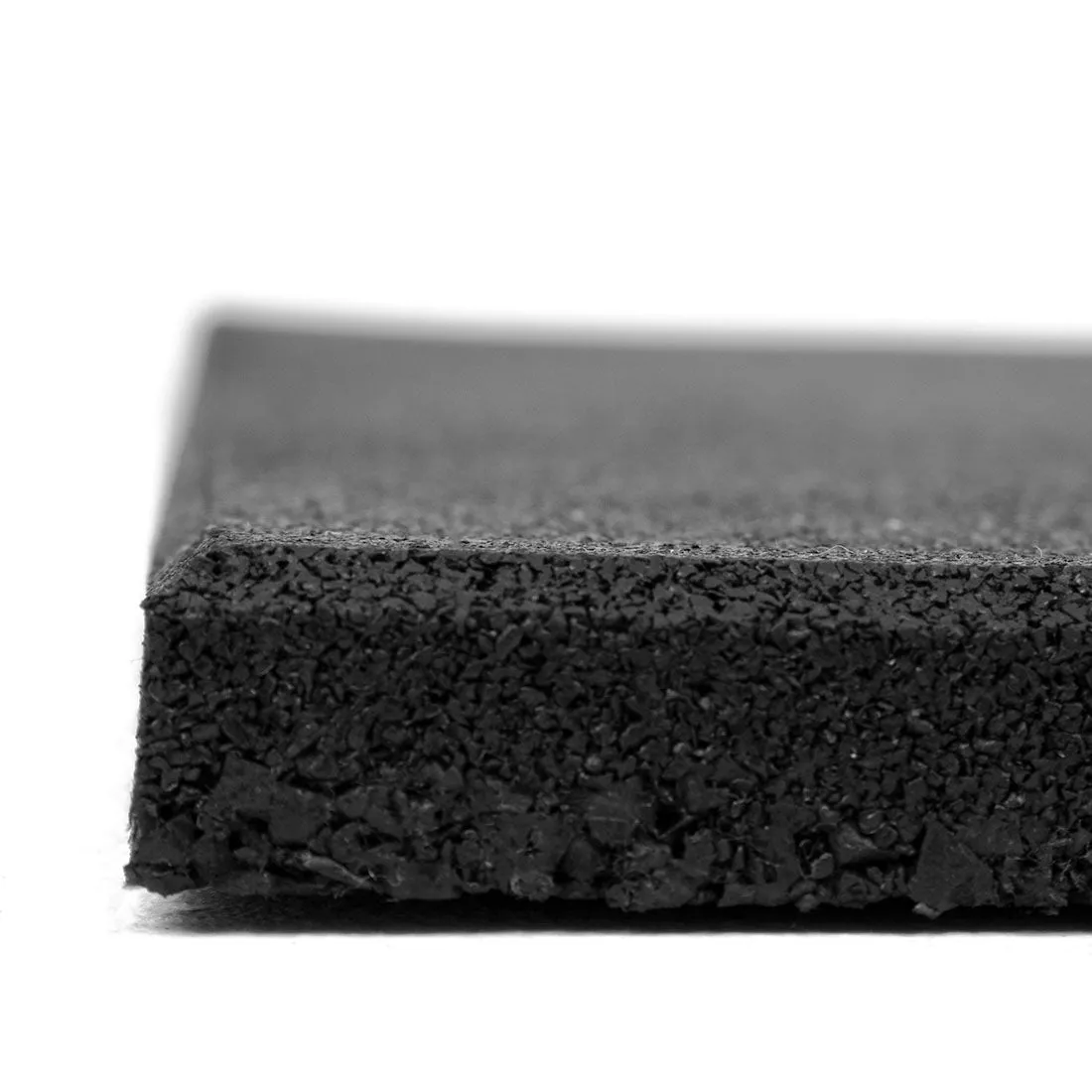 Rubber Gym Flooring Tile - 15mm - Black Smai