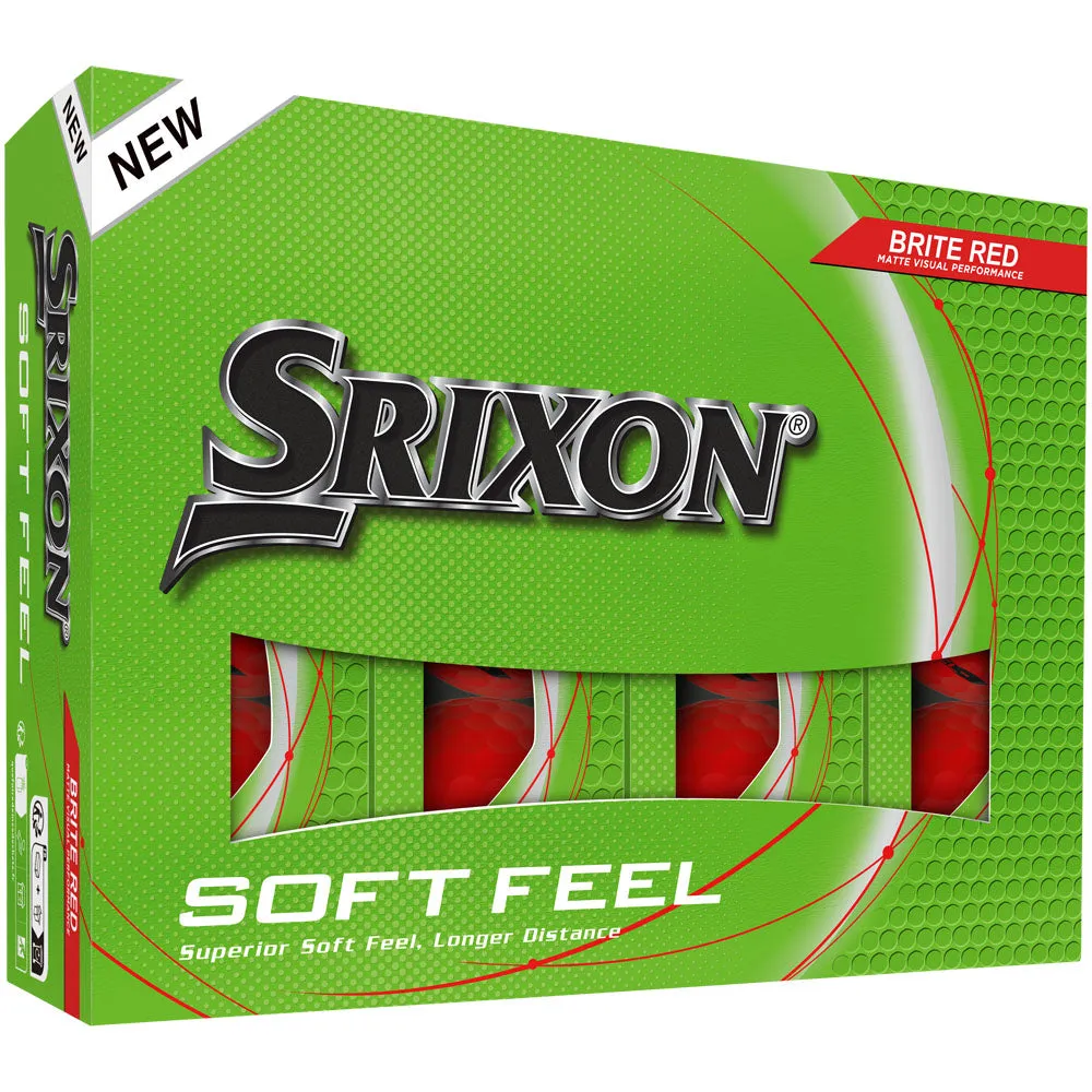 Srixon Soft Feel Golf Balls - Brite Red - 12 Pack