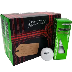 Srixon Soft Feel Golf Balls - White - Festive Double Dozen