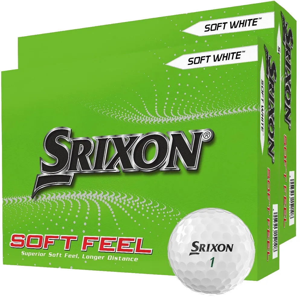 Srixon Soft Feel Golf Balls - White - Festive Double Dozen
