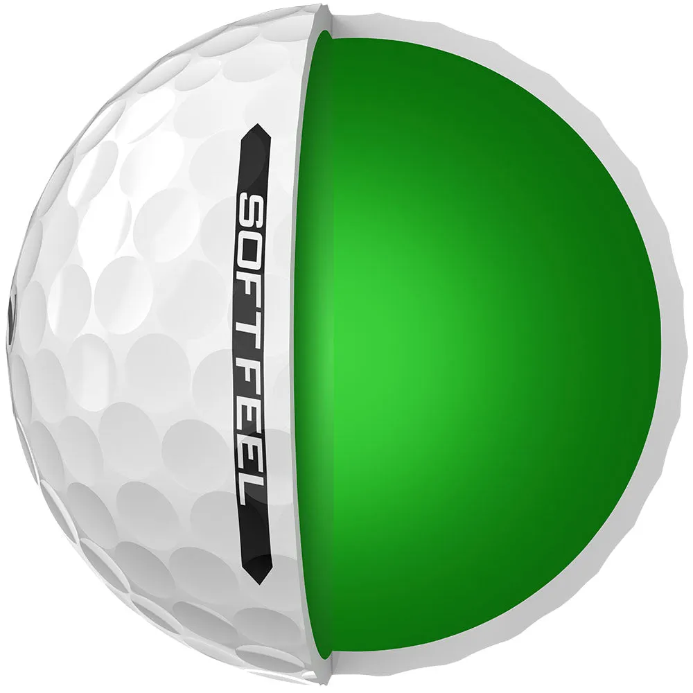 Srixon Soft Feel Golf Balls - White - Festive Double Dozen