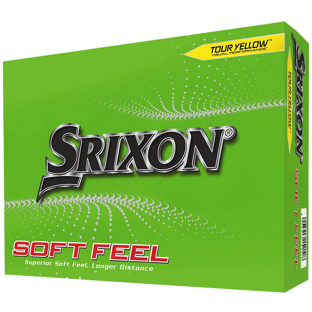 Srixon Soft Feel Golf Balls - Yellow - Festive Double Dozen