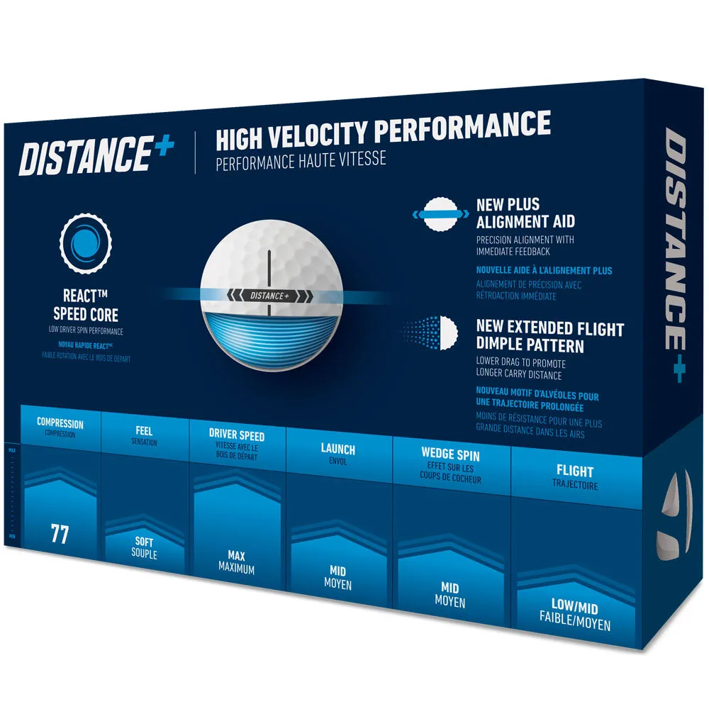 TaylorMade Distance  Golf Balls - White - 3 for 2 Dozen