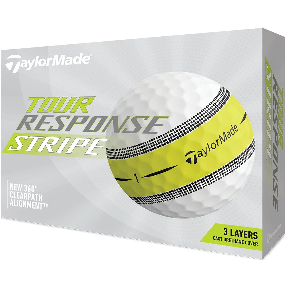 TaylorMade Tour Response Golf Balls - Stripe - Double Dozen