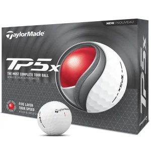 TaylorMade TP5x Golf Balls - White - 12 Pack Personalised Text